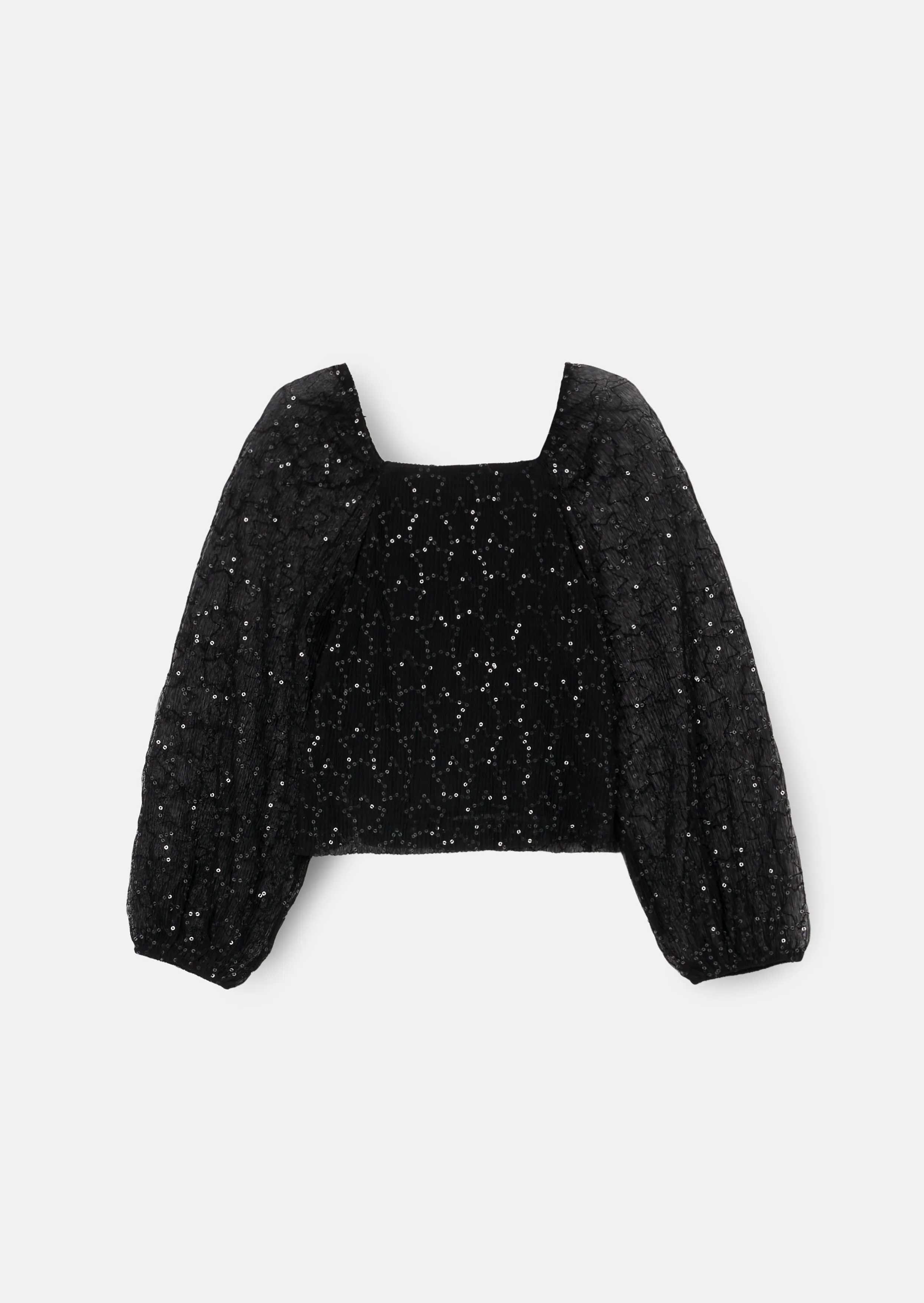 Astrid Black Star Mesh Top