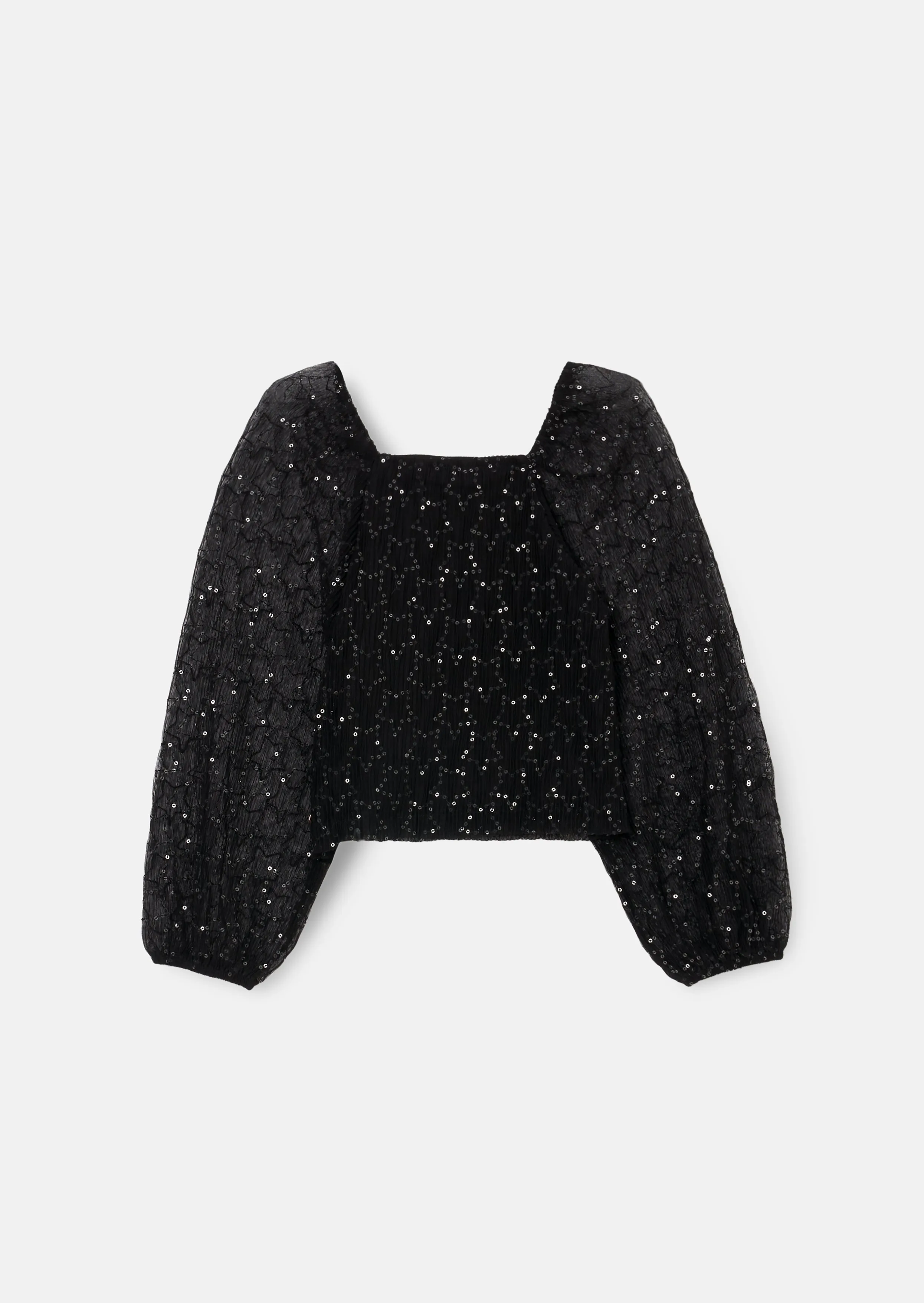 Astrid Black Star Mesh Top