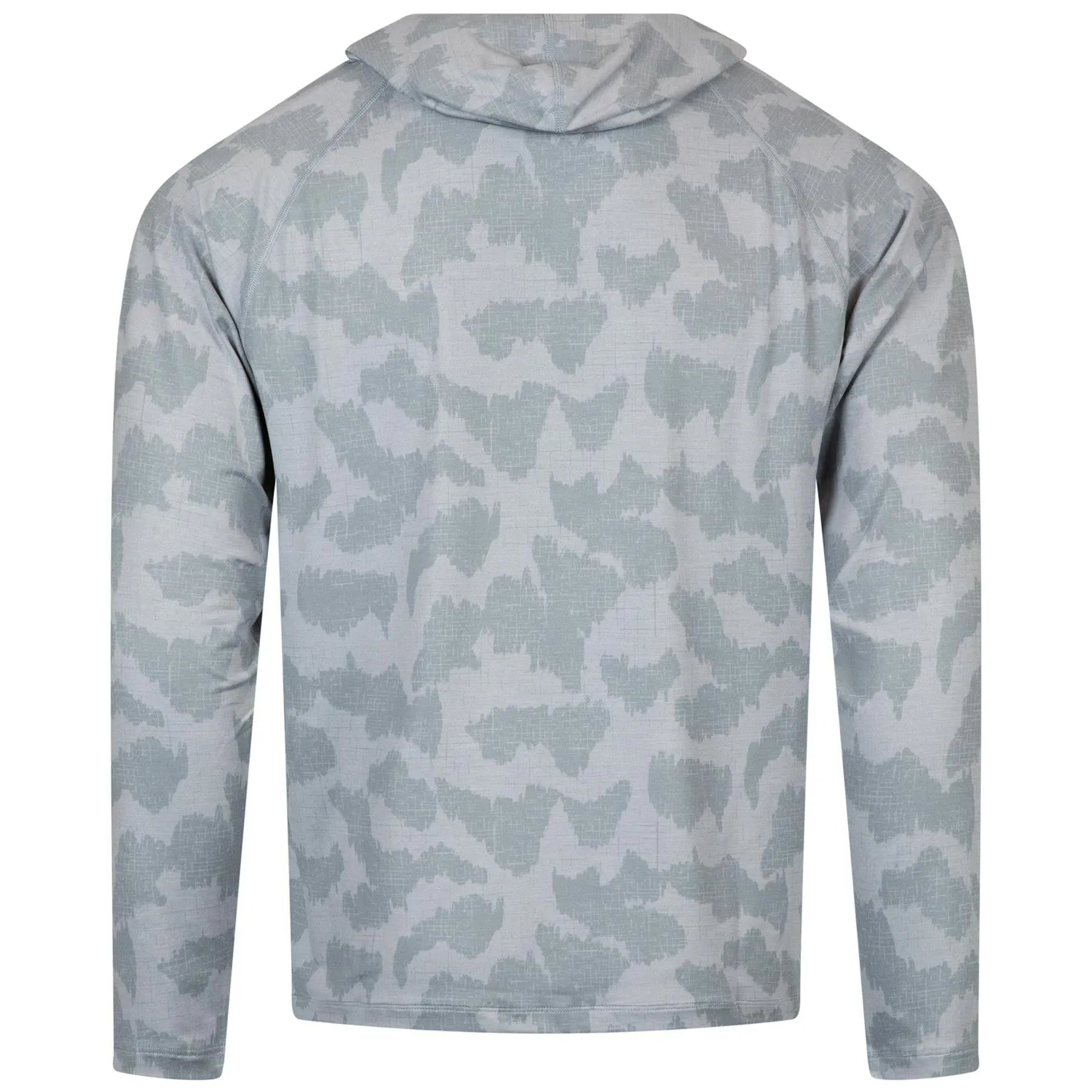 Aurora Windowpane Camo Performance T-Shirt Hoodie Gale Grey - AW24