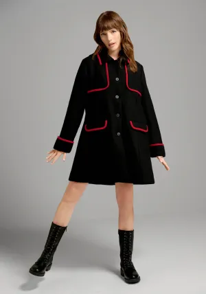 Black Licorice Wool Coat