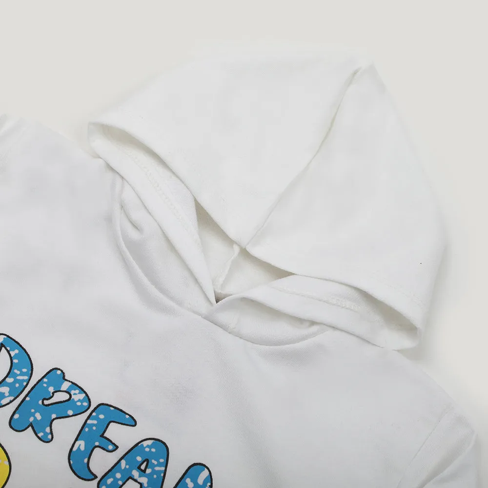 Boys Full Sleeves Hoodie - White