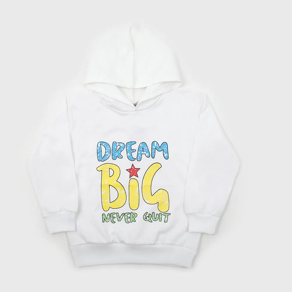 Boys Full Sleeves Hoodie - White