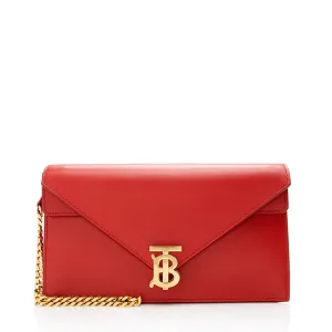 Burberry Leather TB Envelope Chain Shoulder Bag