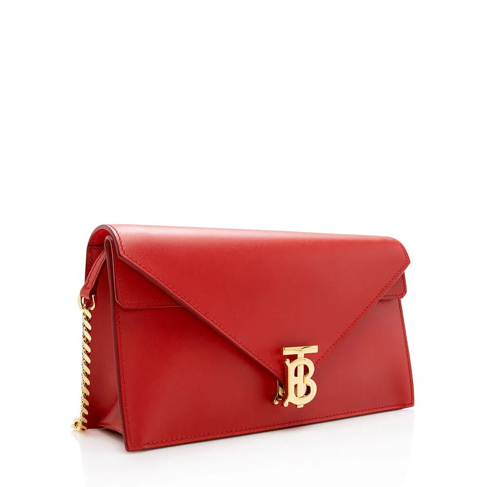 Burberry Leather TB Envelope Chain Shoulder Bag