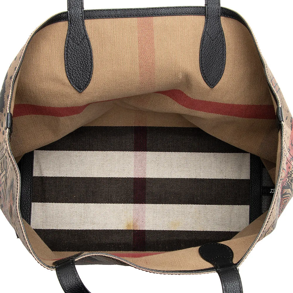 Burberry Mega Check Doodle Medium Tote (SHF-18394)