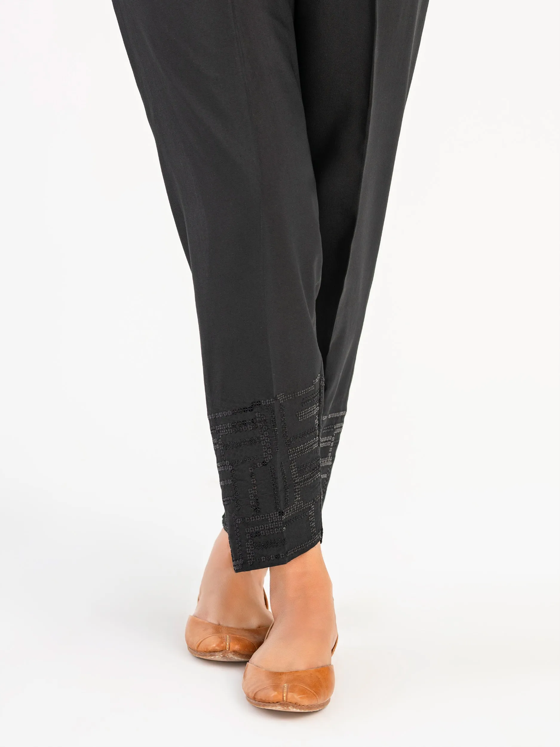 Embroidered Winter Cotton Trouser(Pret)