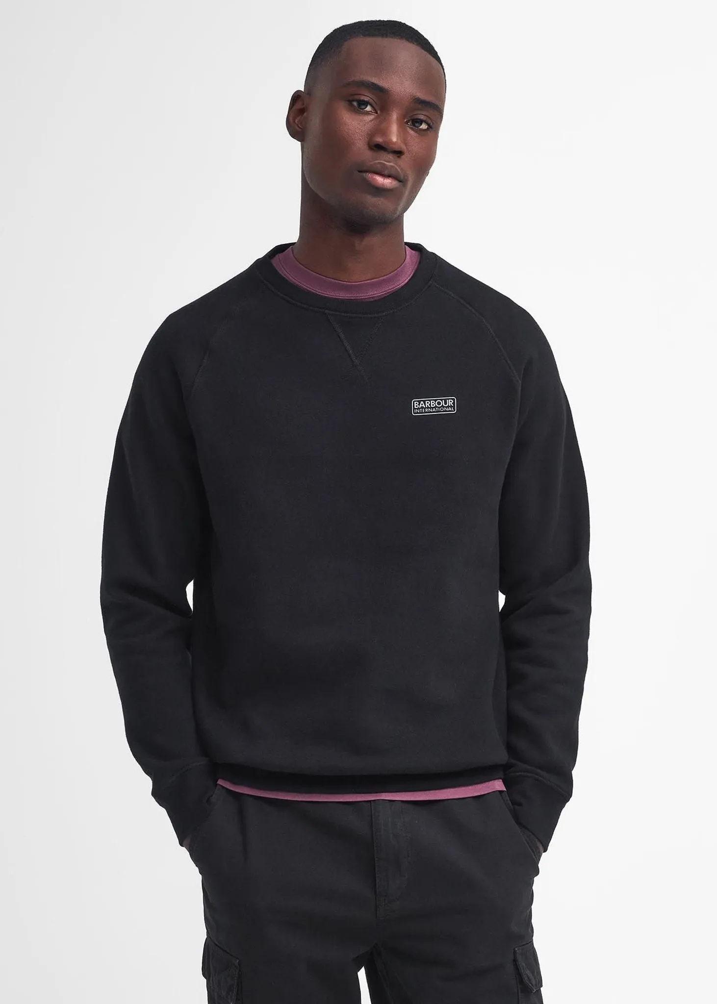 Essential crew neck sweat - black pewter