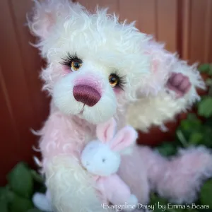 Evangeline Daisy - 17" Hand-Dyed Mohair Artist Baby Bear by Emma's Bears - OOAK