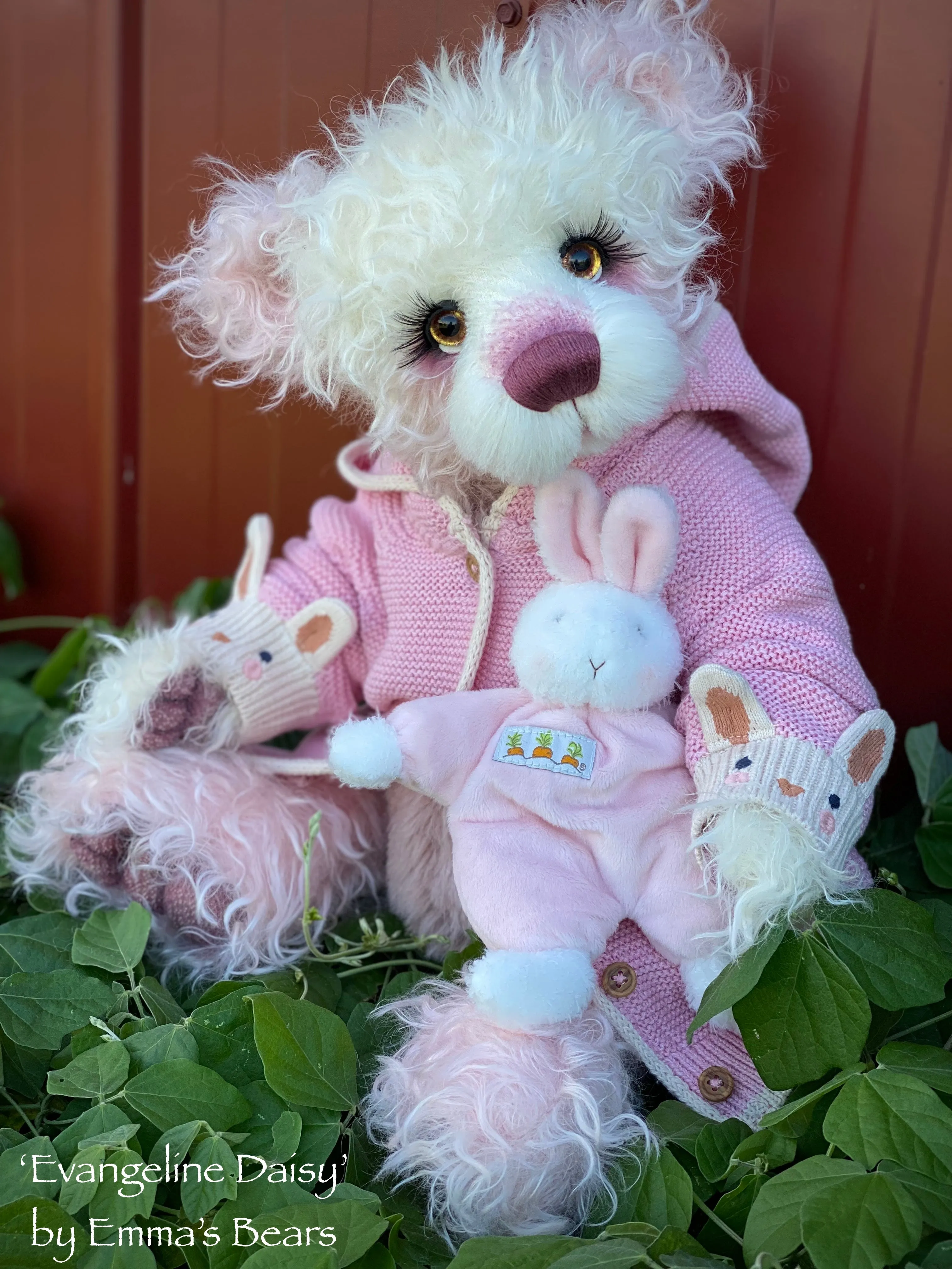 Evangeline Daisy - 17" Hand-Dyed Mohair Artist Baby Bear by Emma's Bears - OOAK