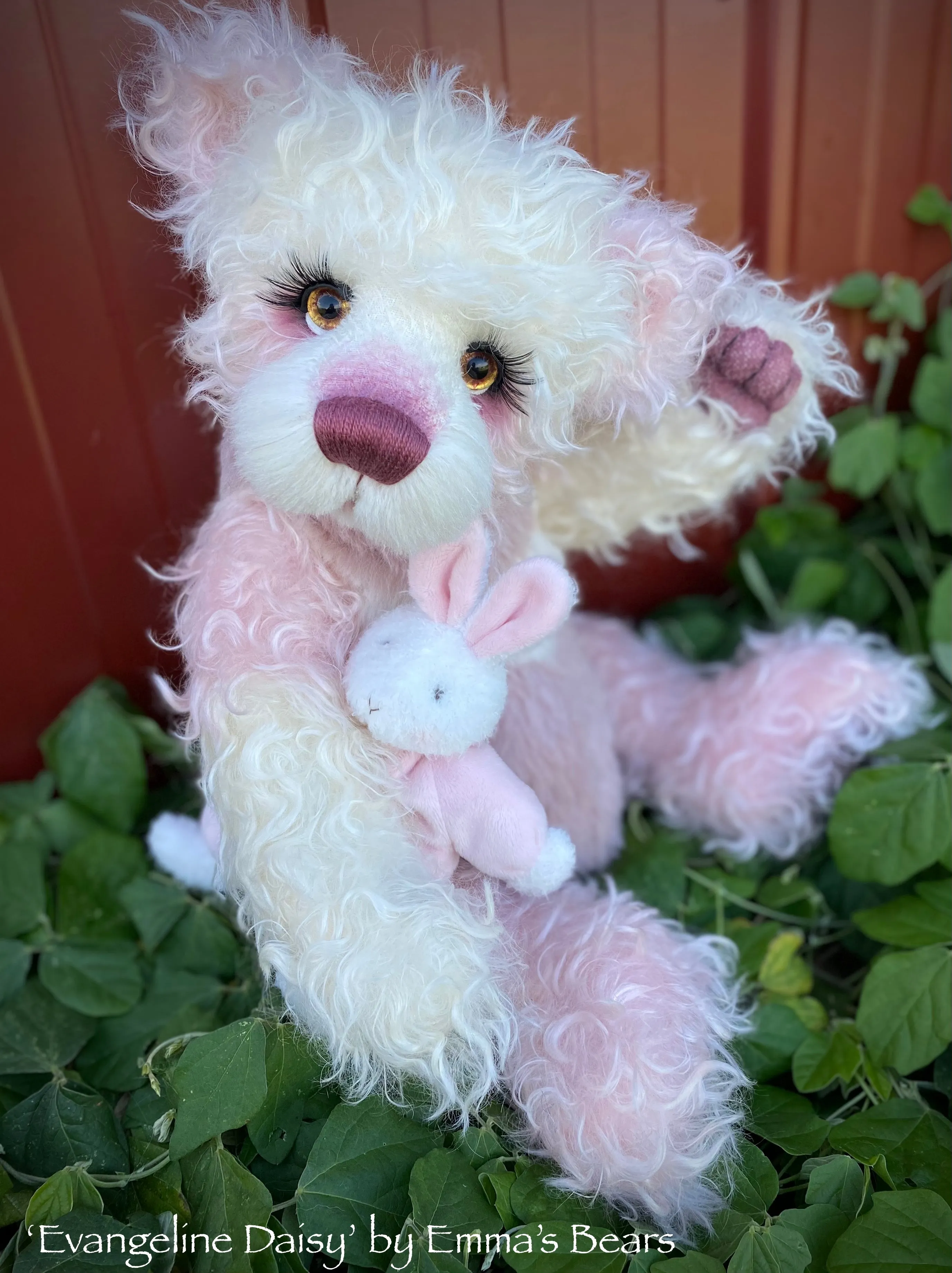 Evangeline Daisy - 17" Hand-Dyed Mohair Artist Baby Bear by Emma's Bears - OOAK