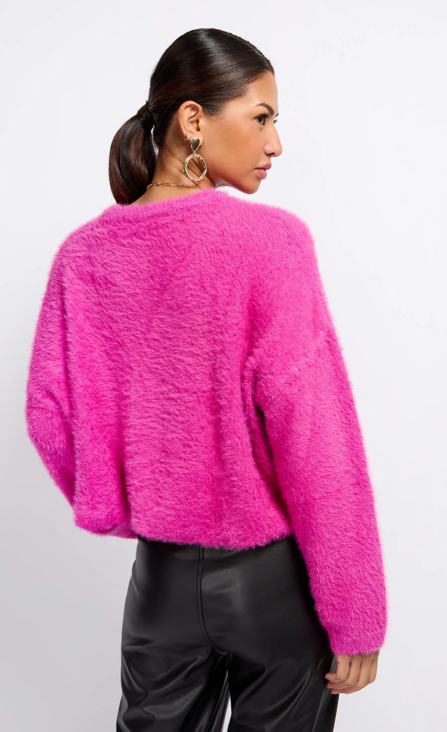 Fuchsia Pink Knit Jumper by Vogue Williams