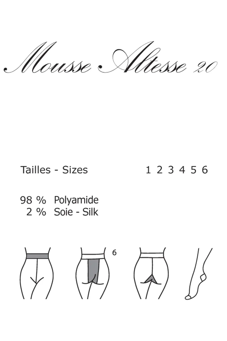 GERBE MOUSSE ALTESSE 20 Rose Indien Tights