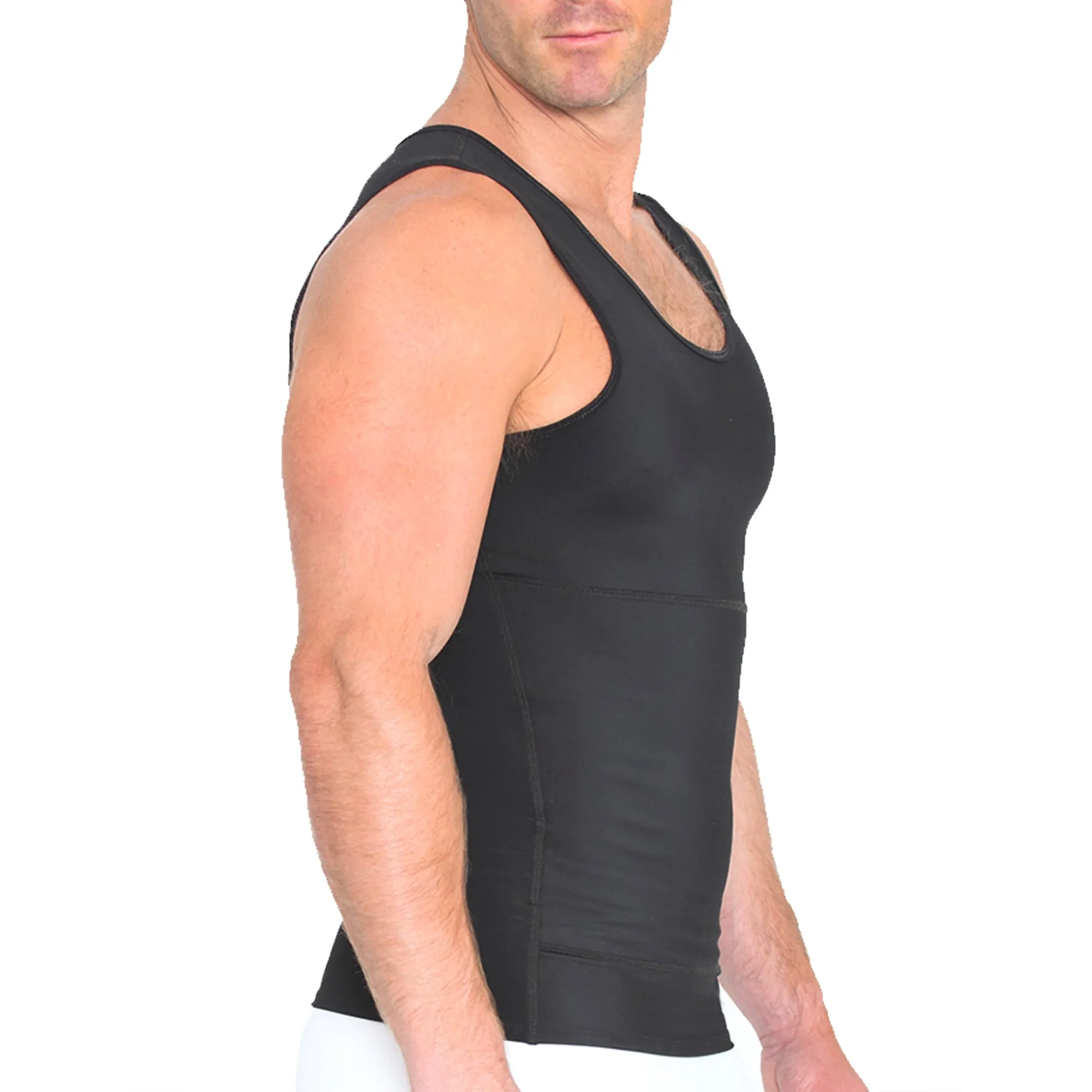 Insta Slim Sleeveless Compression Muscle Tank Panel Belt ISMSFP01