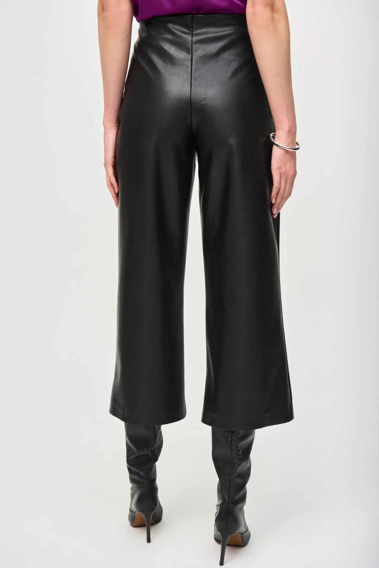 Joseph Ribkoff Leatherette Pull-On Culotte Pants - Style 243042