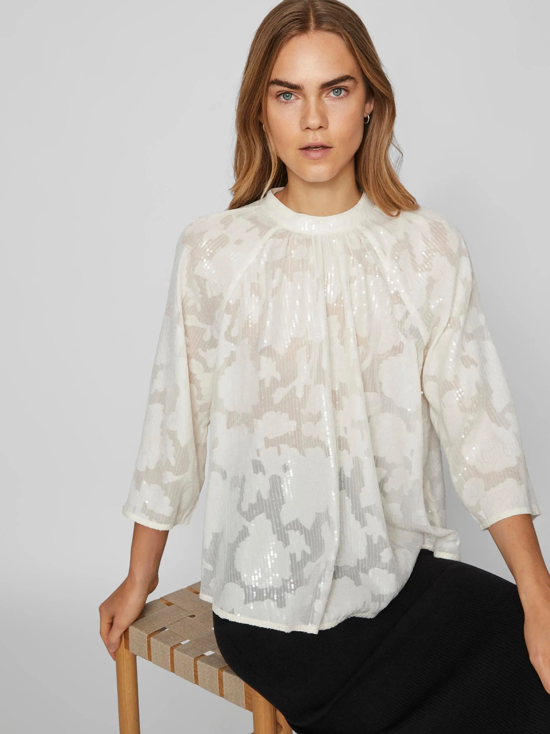 KIMA SEQUINS TOP (CLOUD DANCER)