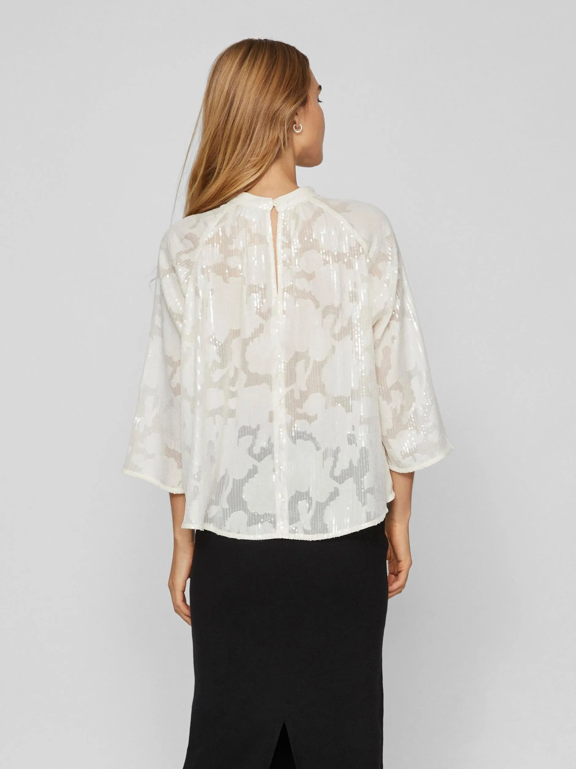 KIMA SEQUINS TOP (CLOUD DANCER)