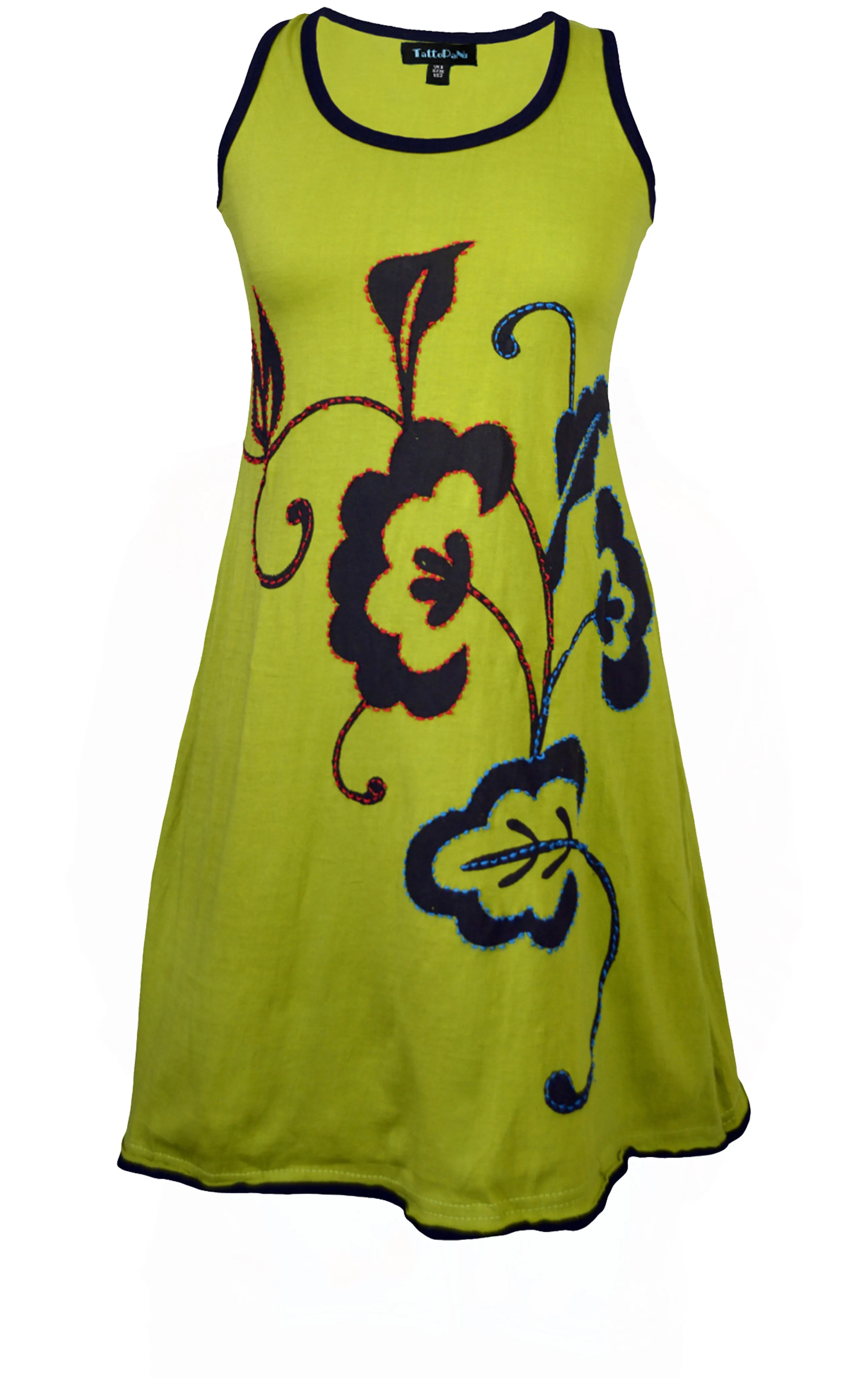 ladies-green-sleevless-dress-with-front-embroidery-work-makhmali