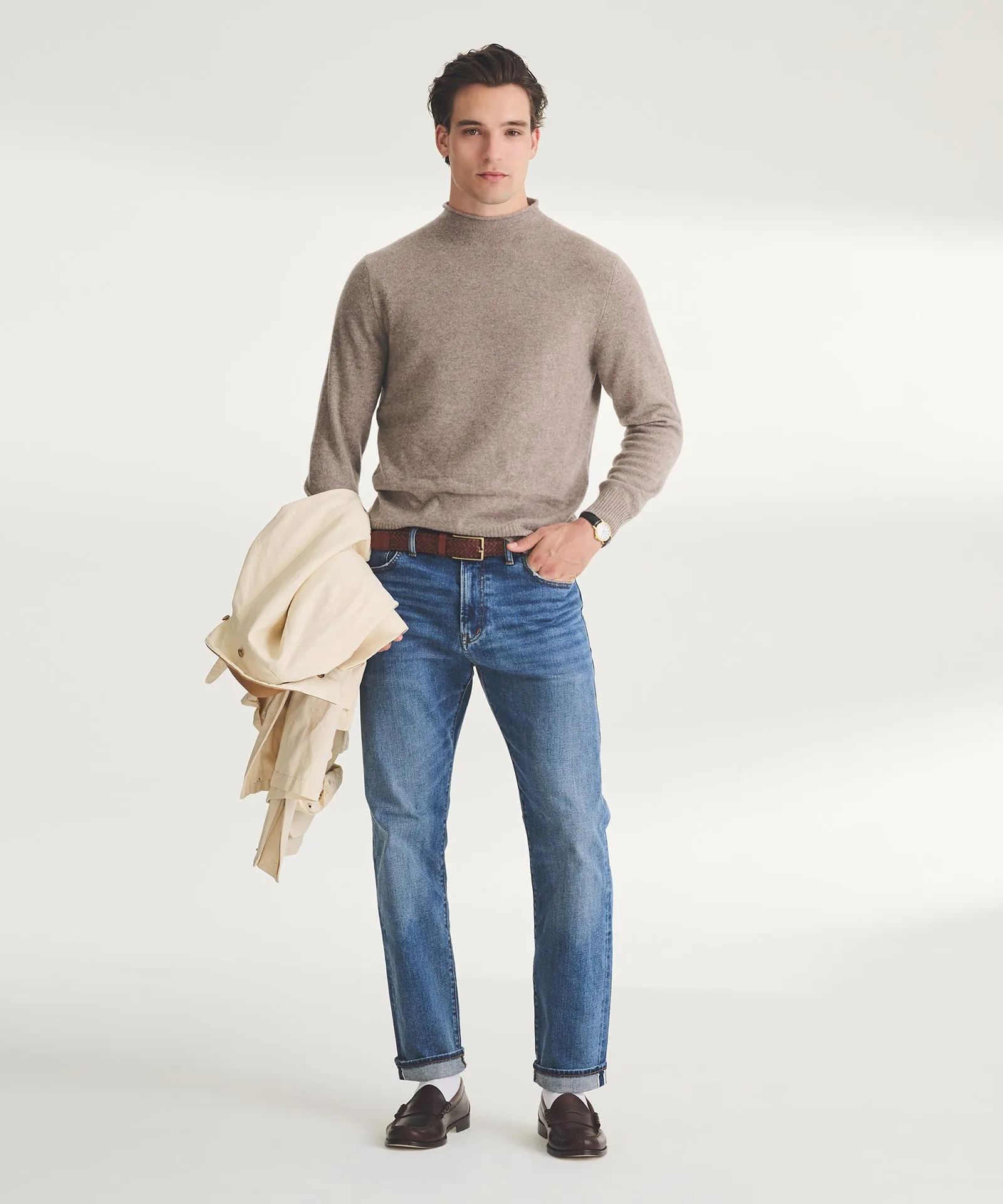 Lightweight Cashmere Rollneck