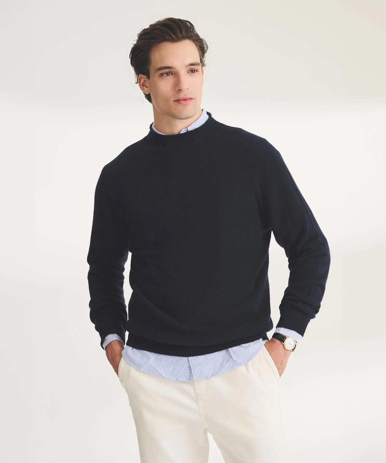 Lightweight Cashmere Rollneck