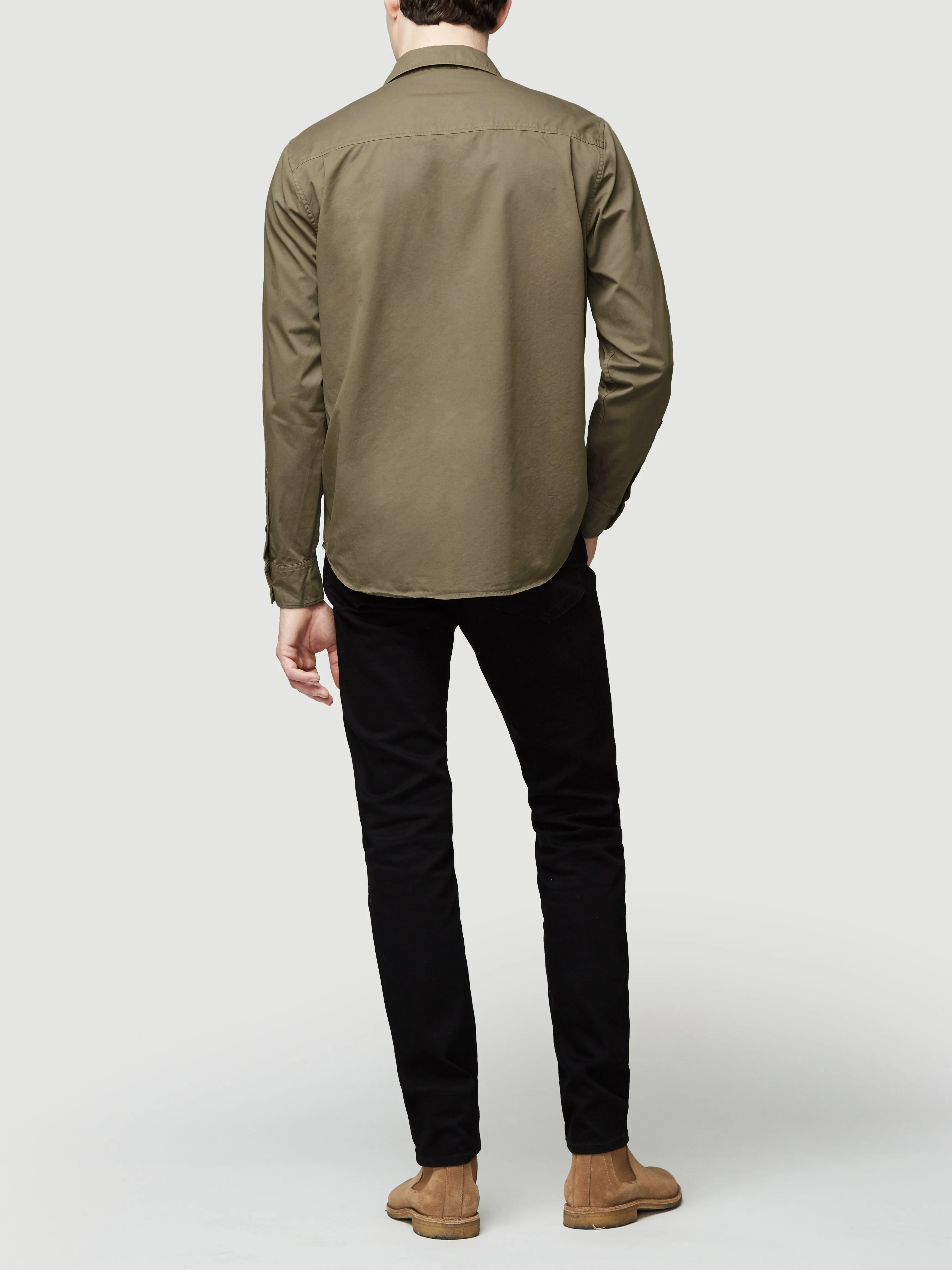 Long Sleeve Double Flap Pocket Shirt -- Lantern