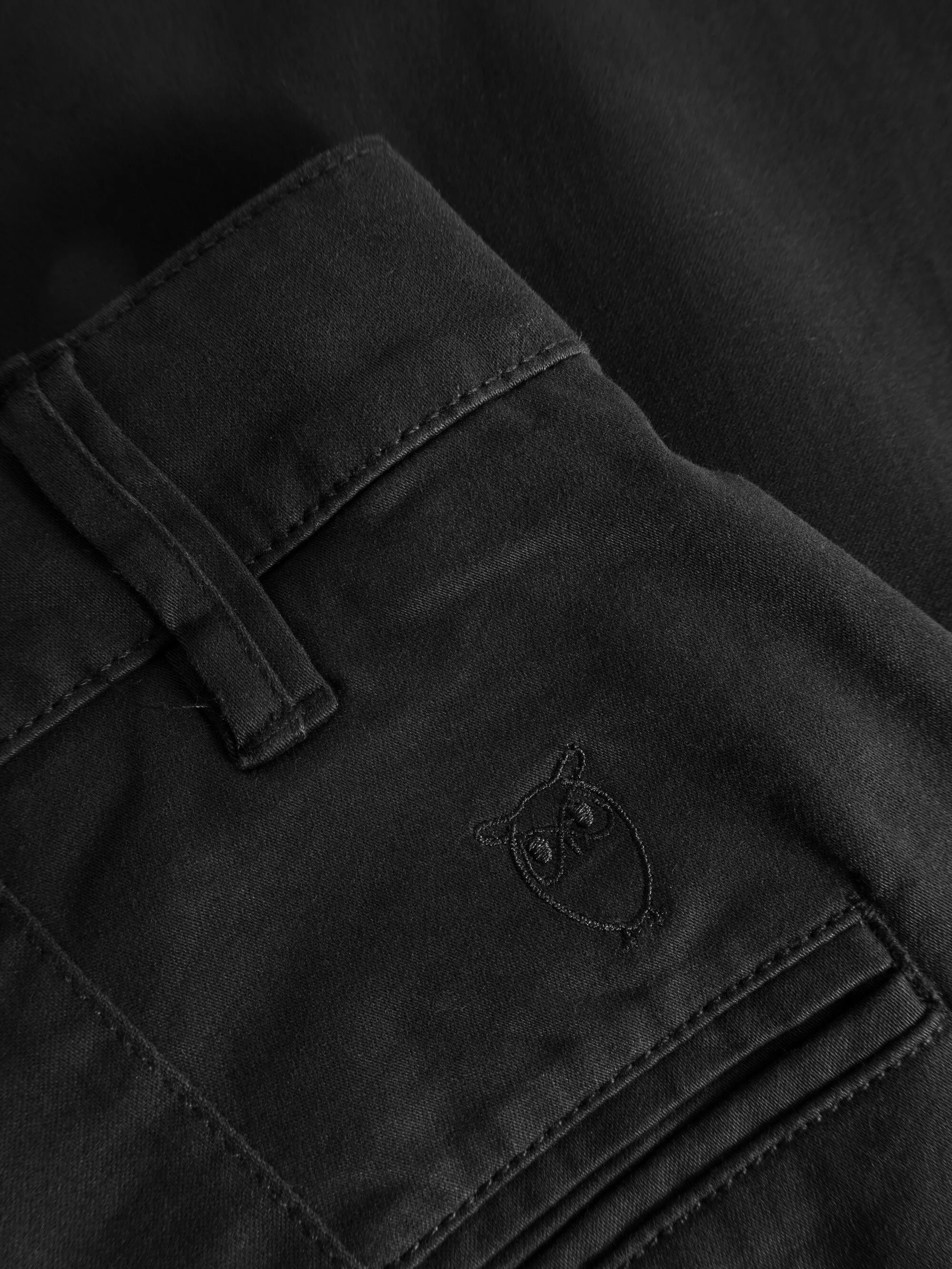 LUCA slim twill chino pants - Black Jet