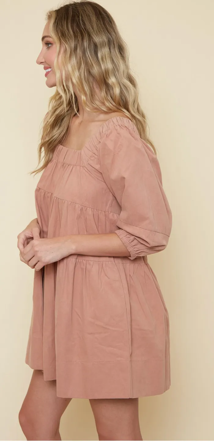 Mauve Babydoll Dress