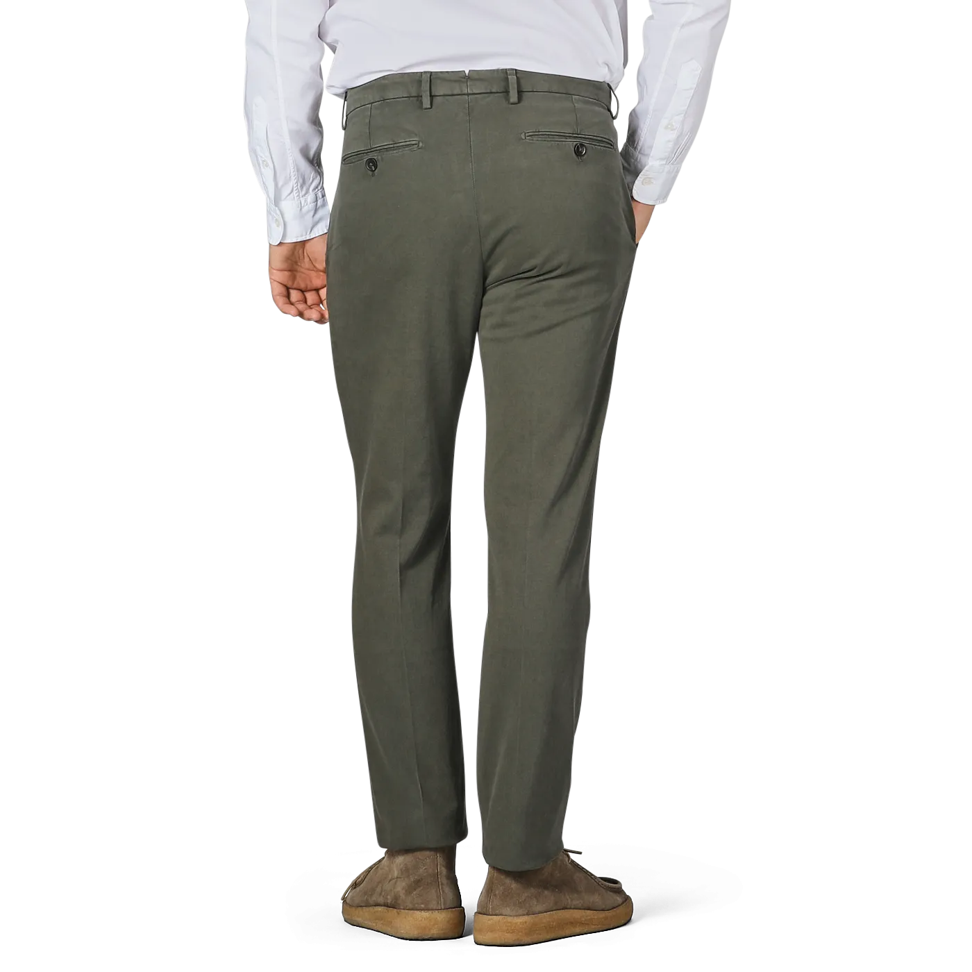 Moss Green Cotton Stretch BG62 Trousers