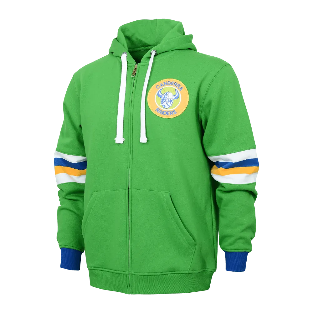 NRL Retro Zip Hoodie - Canberra Raiders - Full Zip - Fleece - Jacket