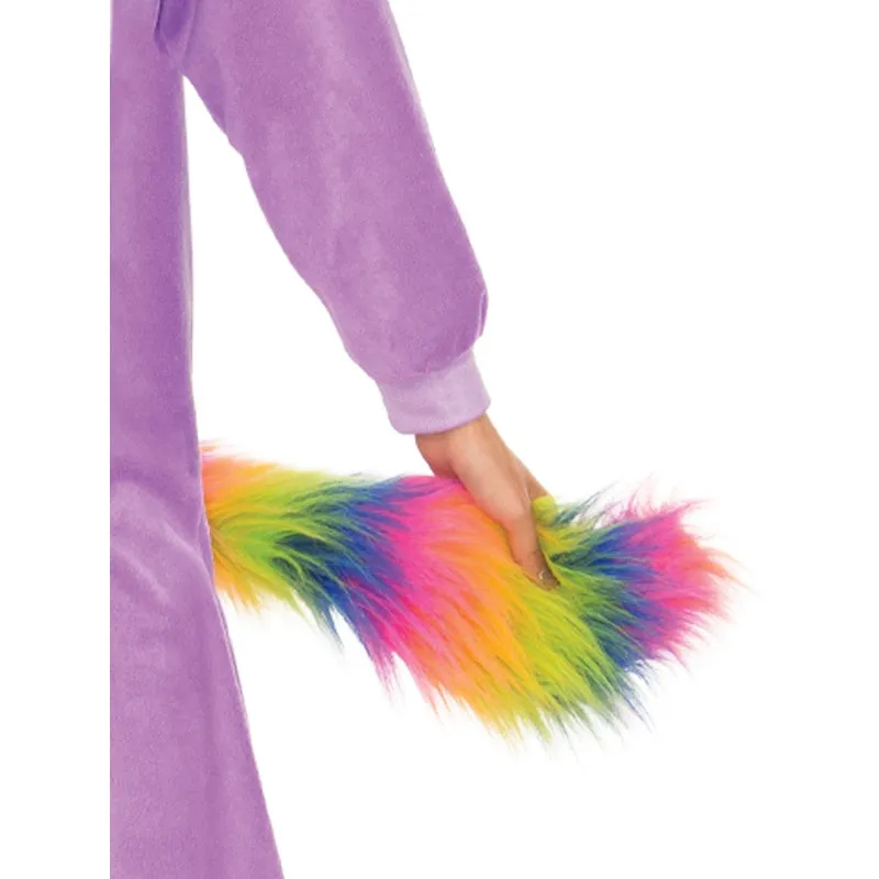 Purple Unicorn Hooded Onesie Costume - Adult