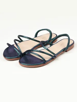 Shimmer Sandals - Blue