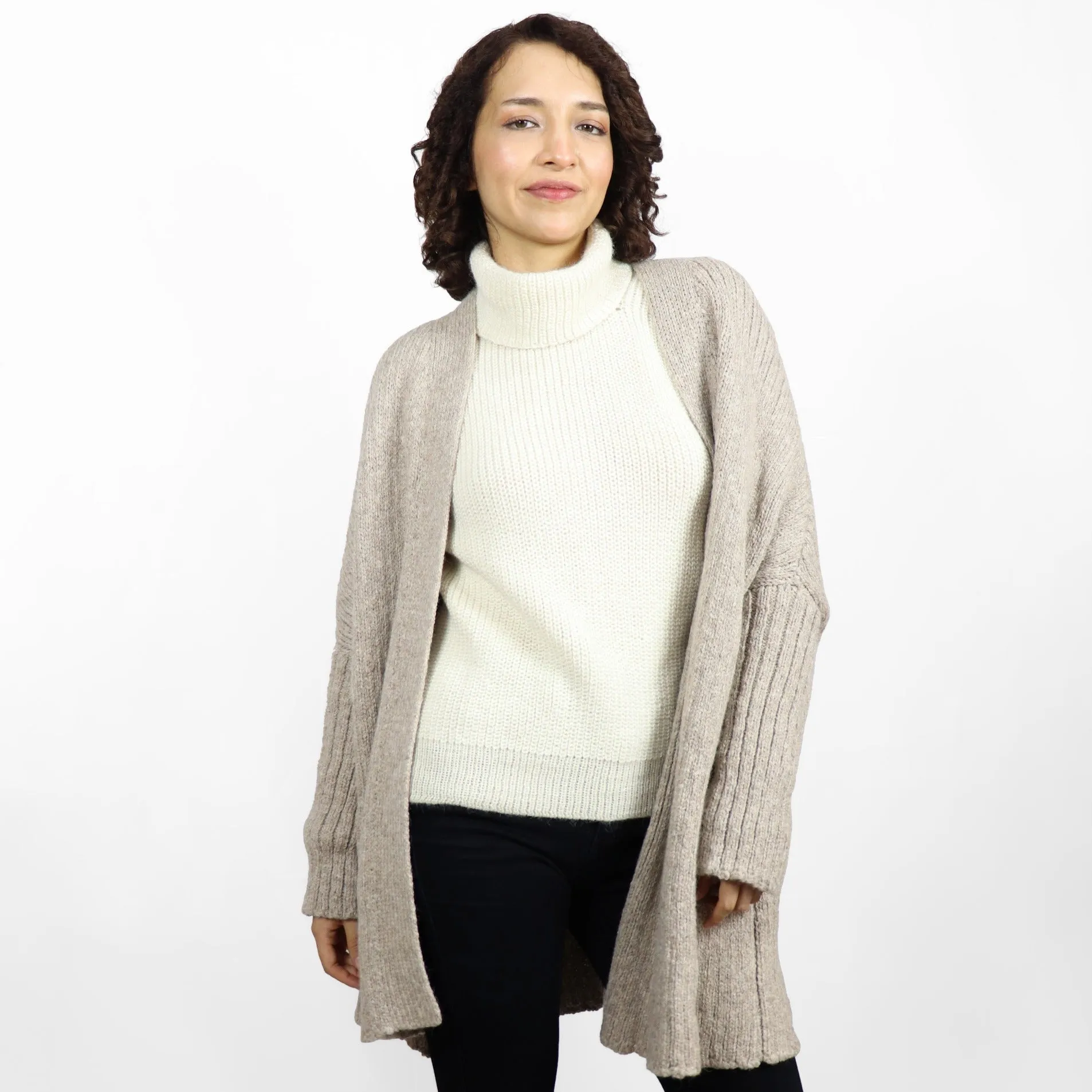 Sierra Alpaca Wool Open Cardigan