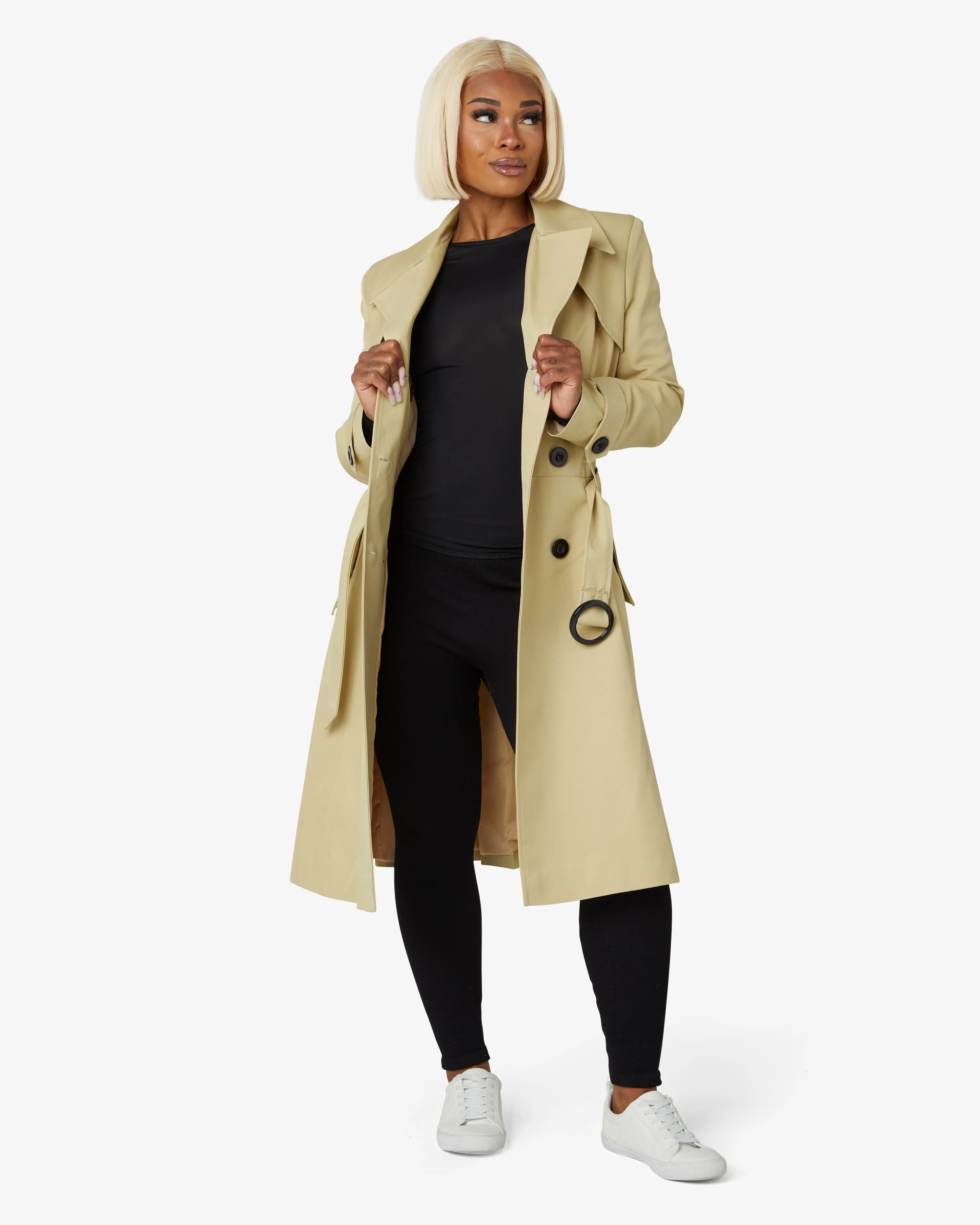 Spring/Summer Double Breasted Trench Mac Coat (1201-SP)