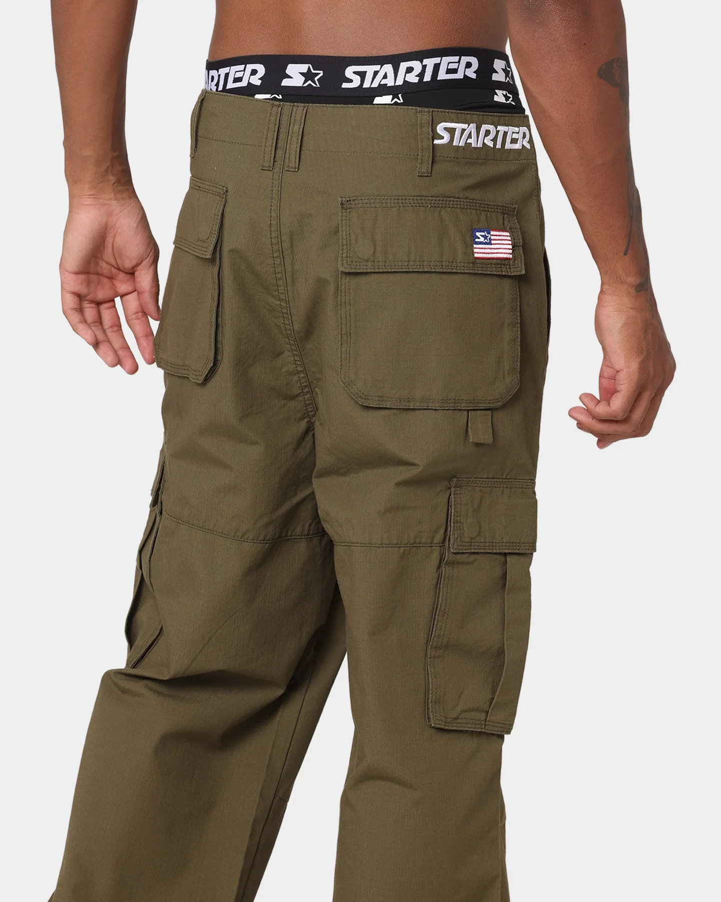 Starter Rugged Terrain Cargo Pants Khaki Green