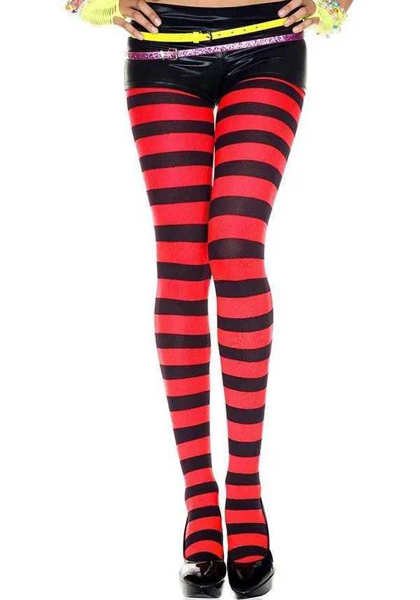 Striped [Black/Red] | TIGHTS