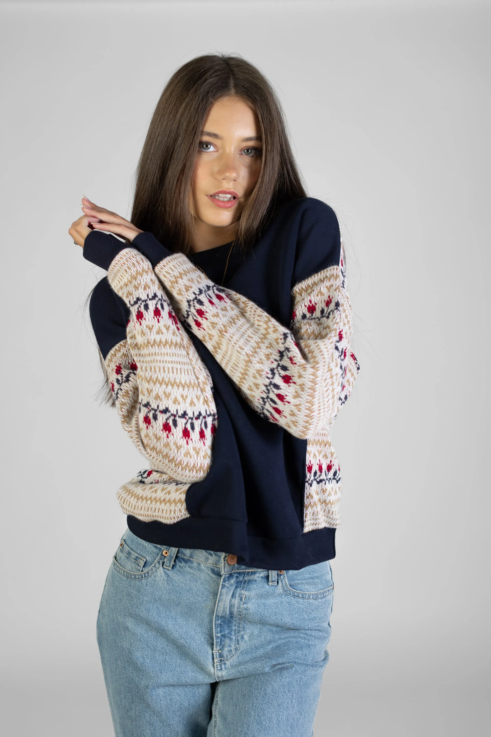 Sweater Wanderlust Blue Folk