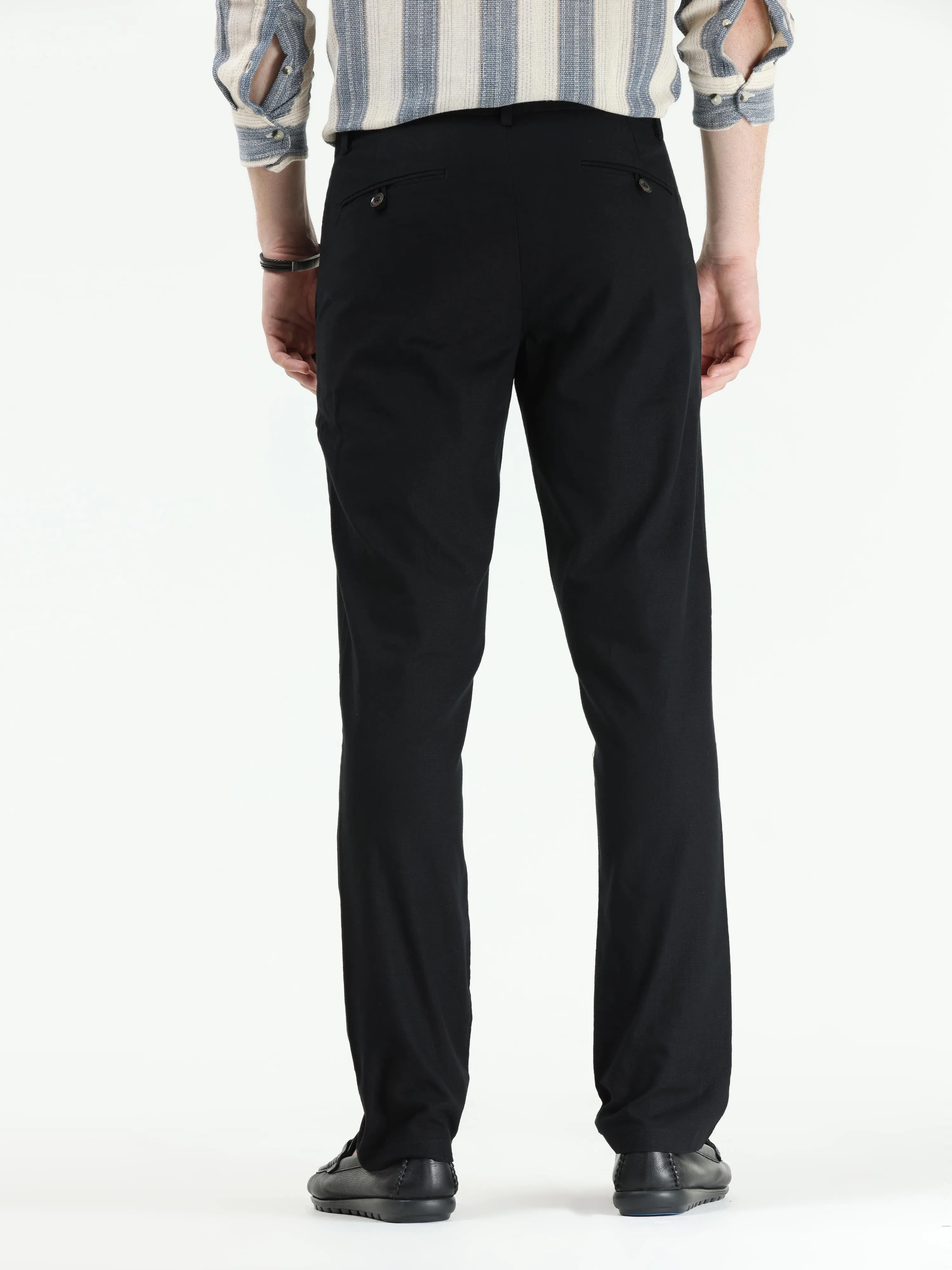 Timeless Cotton Black Linen Chino