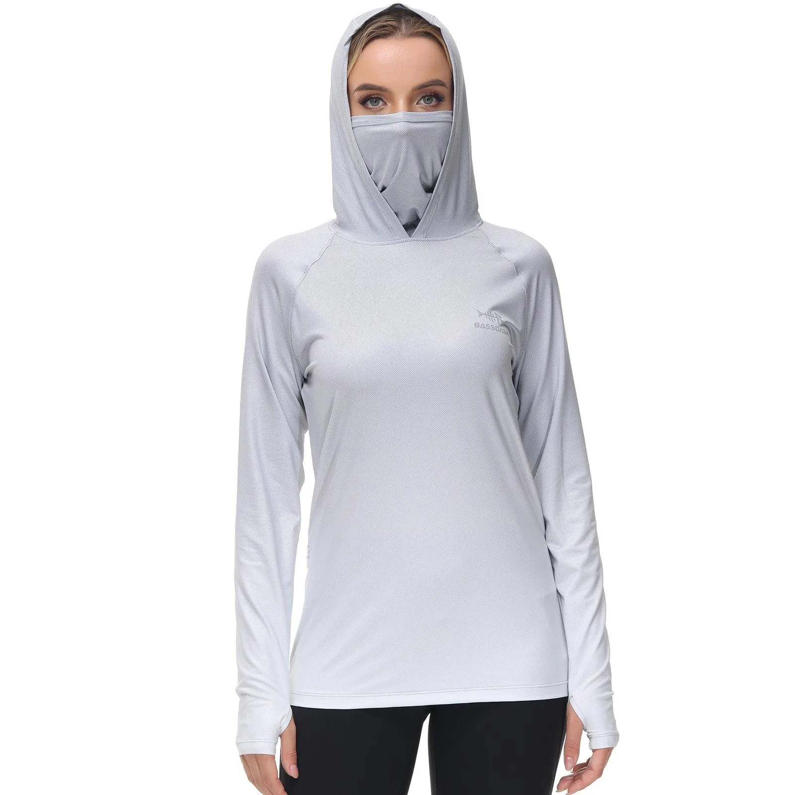 Women's UPF 50  Fishing Hoodies with Face Mask Thumb Holes FS23W