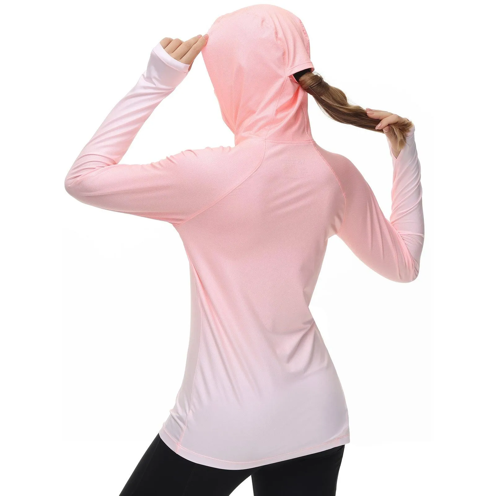 Women's UPF 50  Fishing Hoodies with Face Mask Thumb Holes FS23W