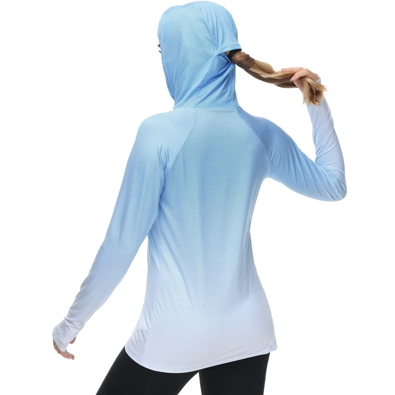 Women's UPF 50  Fishing Hoodies with Face Mask Thumb Holes FS23W