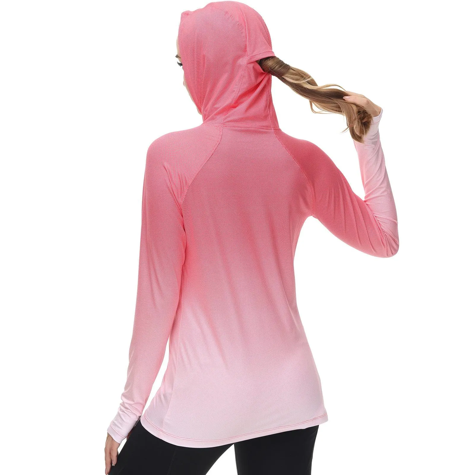 Women's UPF 50  Fishing Hoodies with Face Mask Thumb Holes FS23W