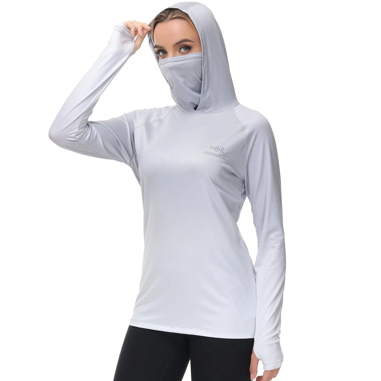 Women's UPF 50  Fishing Hoodies with Face Mask Thumb Holes FS23W