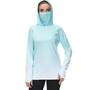 Women's UPF 50  Fishing Hoodies with Face Mask Thumb Holes FS23W