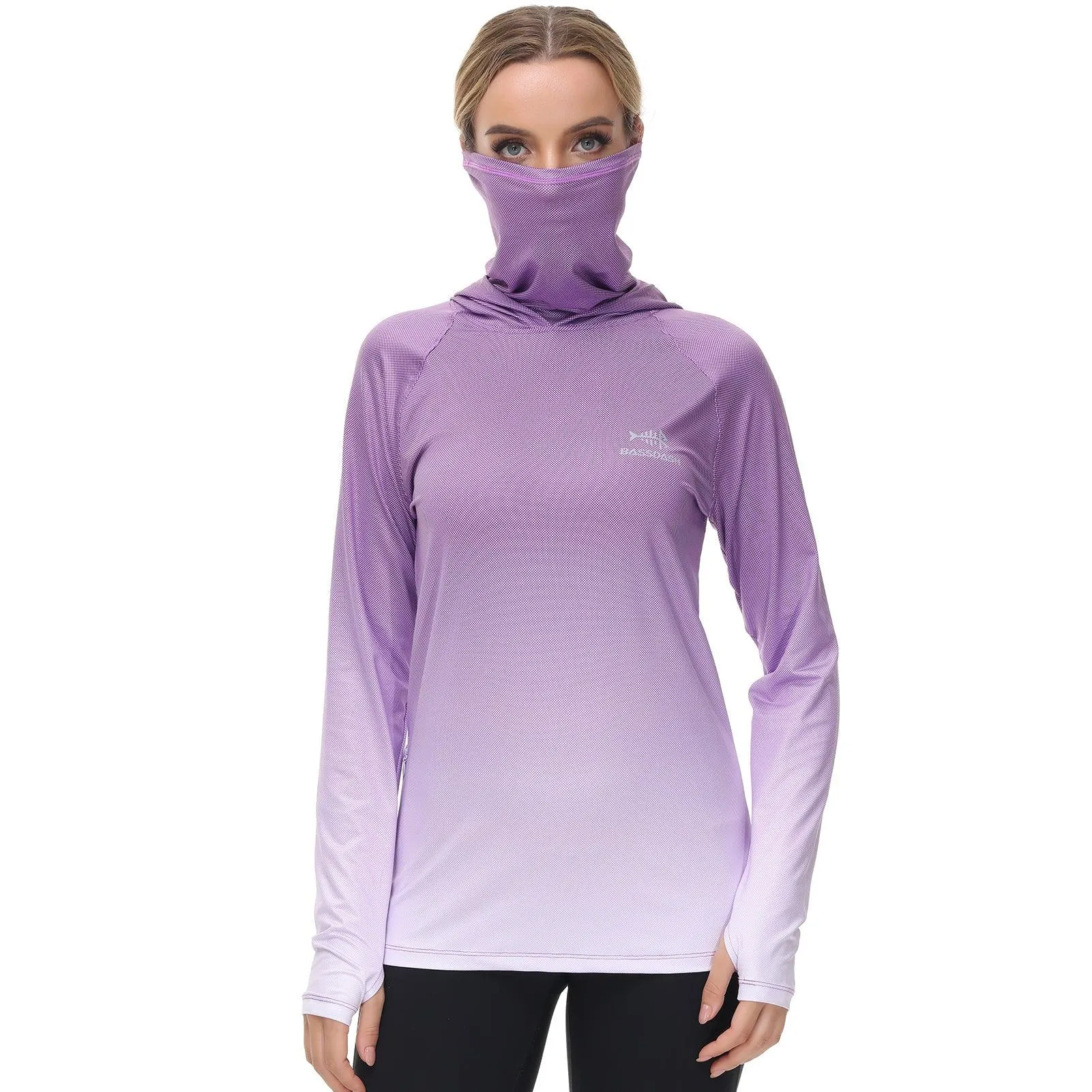 Women's UPF 50  Fishing Hoodies with Face Mask Thumb Holes FS23W