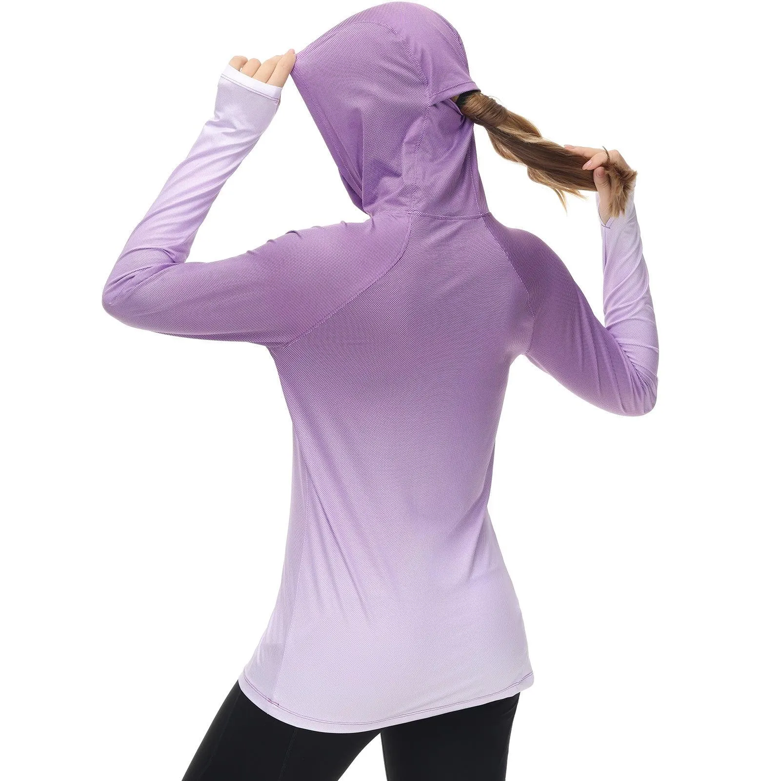 Women's UPF 50  Fishing Hoodies with Face Mask Thumb Holes FS23W