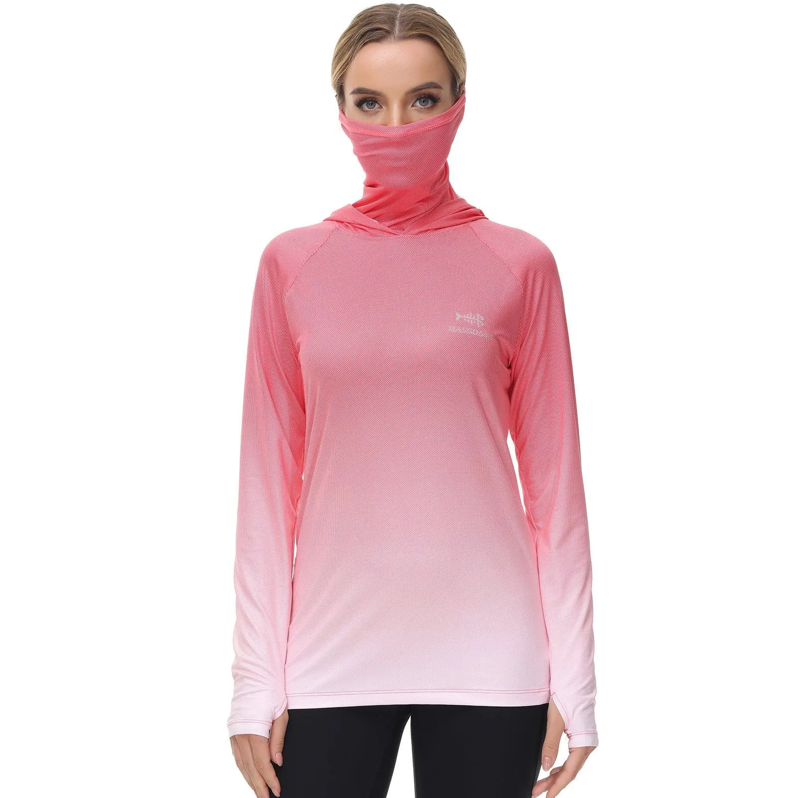 Women's UPF 50  Fishing Hoodies with Face Mask Thumb Holes FS23W