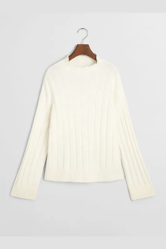 Wool Stand Collar Jumper